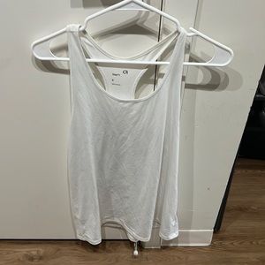 White workout top racerback